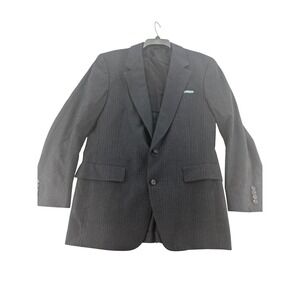 Hart Schaffner & Marx Sport Coat Grey Pinstripe Pure Virgin Wool Blazer